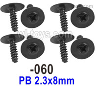 UDIRC 1603 Parts-Screws with 8 media.1601-060.PB 2.3x8mm.Total 8pcs. UDI 1603 1/16 Rally Car Accessories..